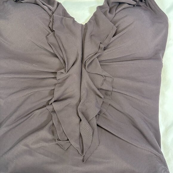 Miraclesuit Brown Isabella Ruffle Front One-Piece Swimsuit 12 - Picture 8 of 12
